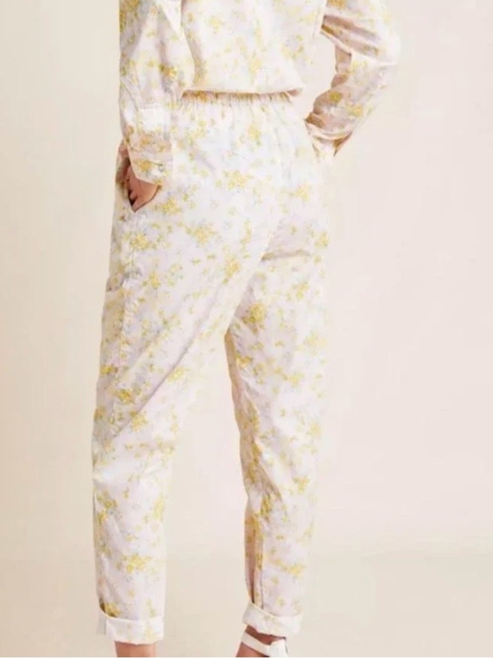 Cynthia Rowley Pink and Yellow Floral Utility Jumpsuit